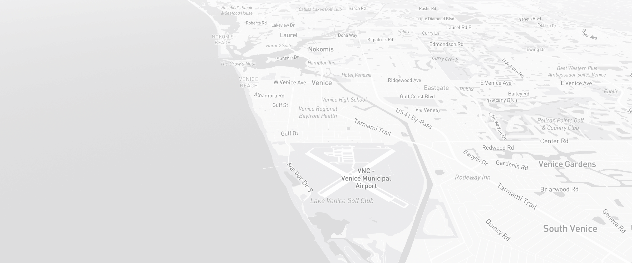 Neighborhood map of Venice, FL — the area served by Life Insurance Agents of Venice Group